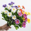 5 Pcs Faux Daisies Bundles UV Resistant Artificial Flowers Realistic Fake Fall Flowers with Bendable Stems for Flower Arrangement Indoor Decorations