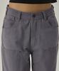 MAGOODGAN Farburn 4406 Contrast Double Knee Carpenter Wide Fit Grayish Purple Cotton Pants