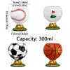 Hand Painted Spinning Sports Ball Whiskey Glass Rotating Base Cocktail Glass Mug  Game-day Party