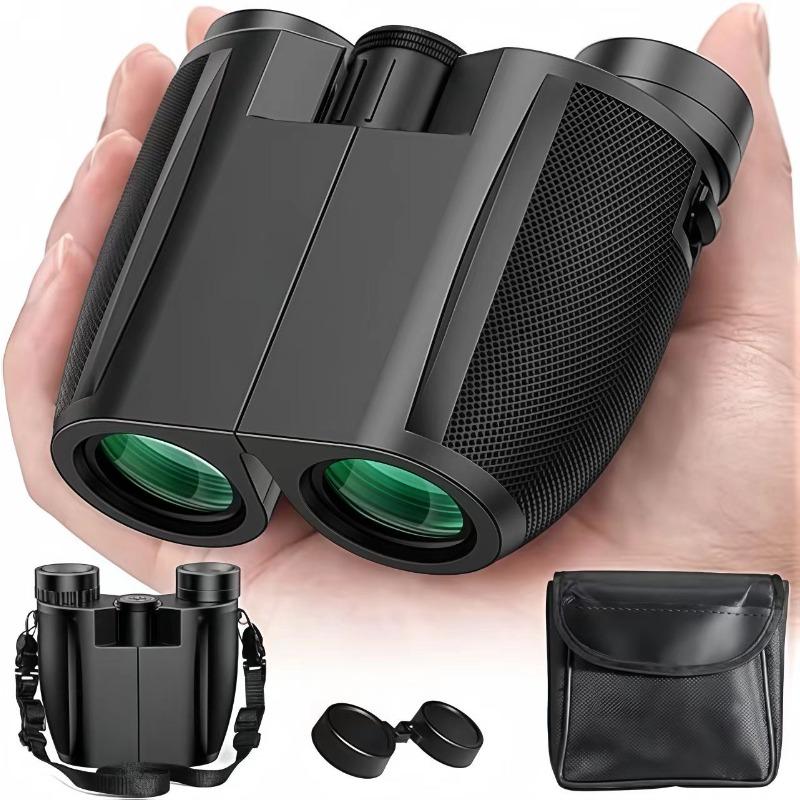10x25 Binocular Telescope High Power Clear Lens Low Light Night Vision Gear Compact Portable Optical Device for Outdoor Hiking