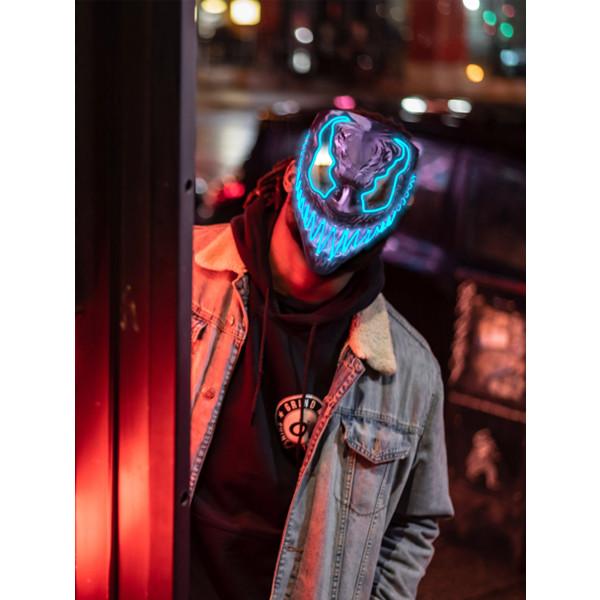 Maschera Spaventosa Cosplay Costume Led Maschera EL Filo Di Luce Per - Foto 7