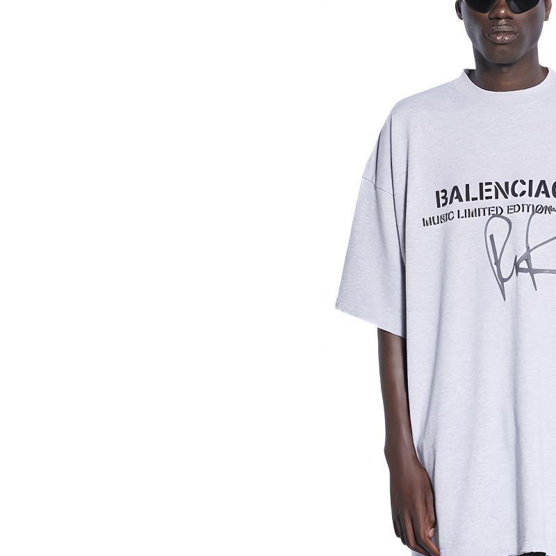 Balenciaga T Shirt Loose Fit Men's Gray 676589TLV571376