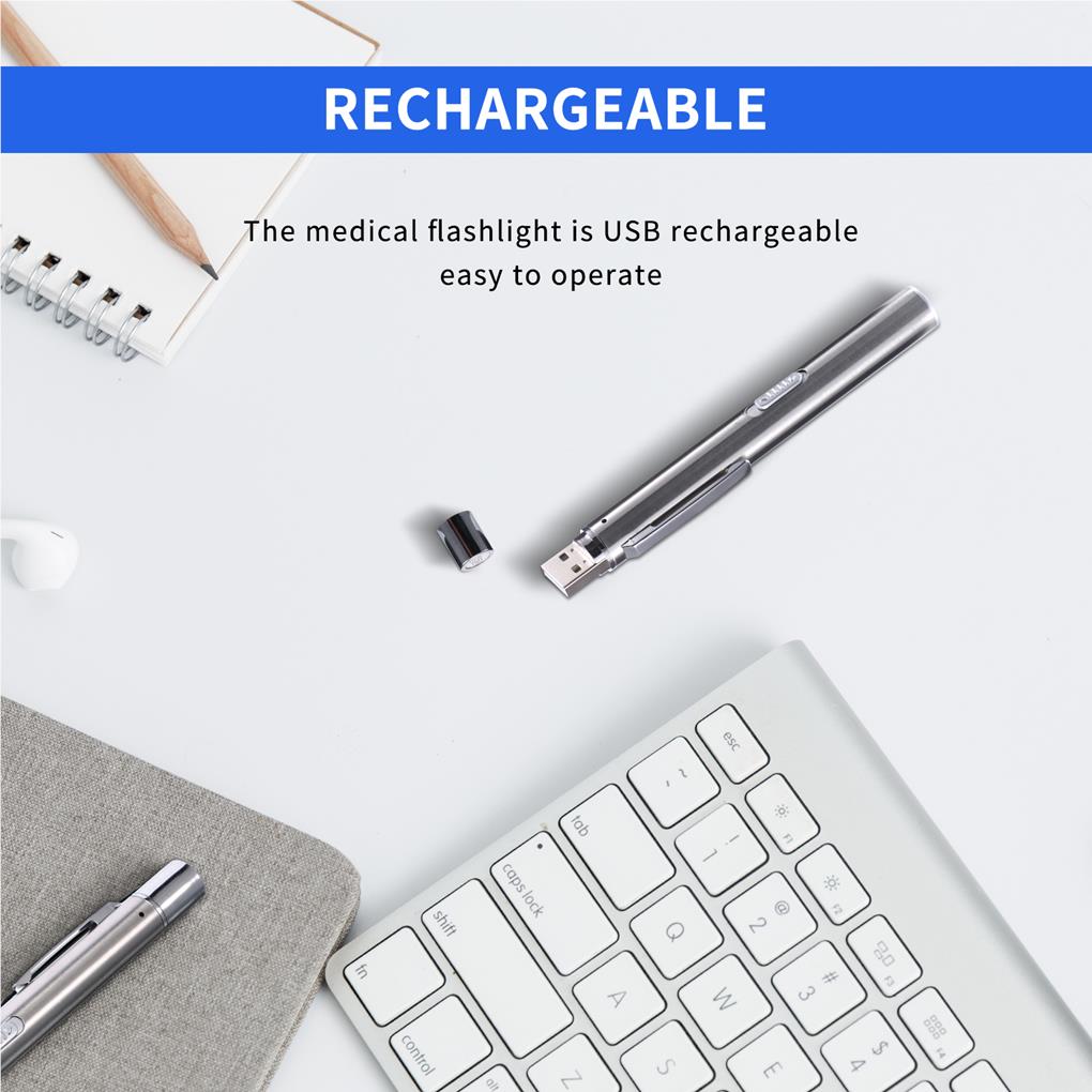 Medical Flashlight Equipment Small Professional USB Rechargeable LED Mini Torch Devices Checking Flashlights Accessory