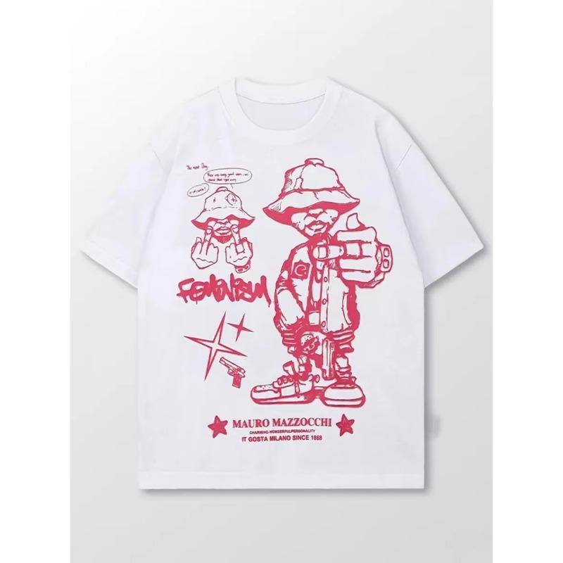 New Spring Summer Men and Women Top T Shirt Summer New Loose Casual Cotton Couple Top Short Sleeve