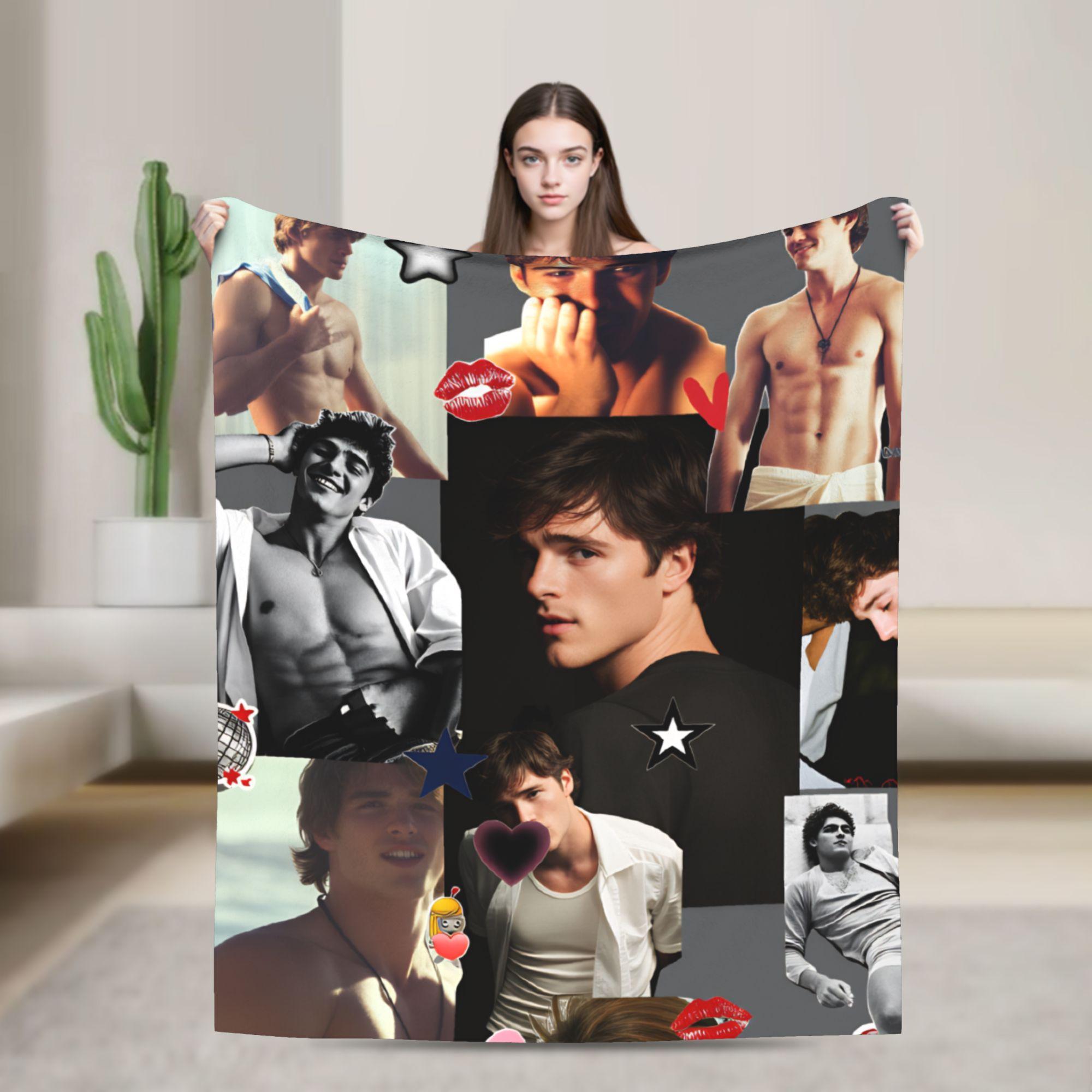 Jacob Elordi Blankets Quality Warm Soft Throw Blanket Winter Decorative Outdoor Novelty Bedspread 130x150cm