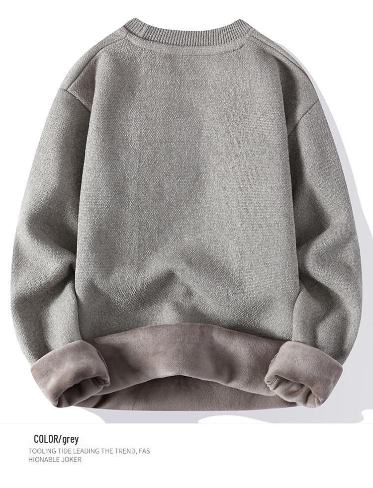2025 Herren Einteiler Samtpullover: Trendiger Jugendstil, Plüschkaschmir, Ideal für Mittelschüler