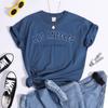 Los Angeles California Letter Printing Womens T-Shirts Summer Casual Comfortable Short Sleeve Street Loose Crewneck Clothes