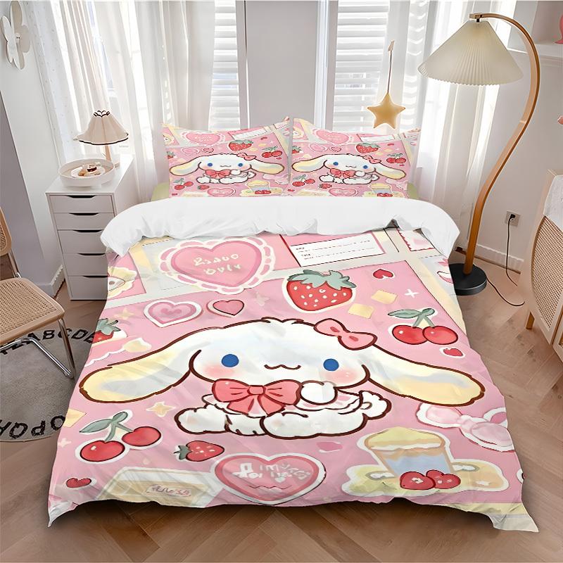 3pcs Cinnamoroll Bedding Set: Perfect for Bedroom or Guest Room. Soft and Comfortable with No Core Included Yy251031034