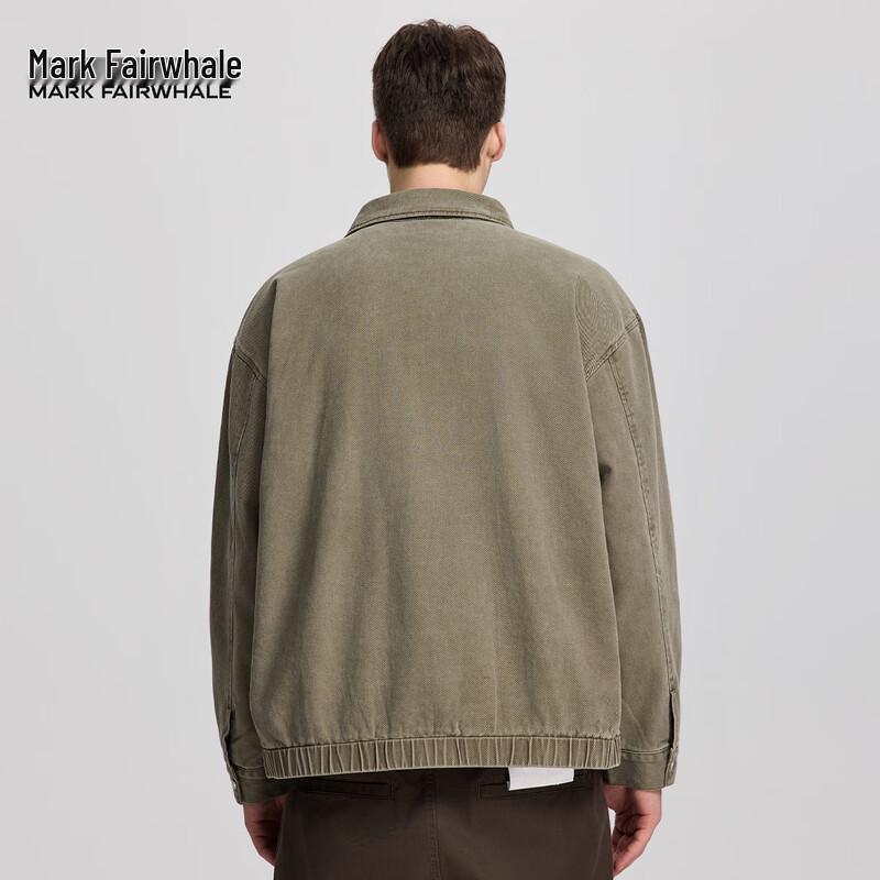 Mark Fairwhale Men's American Retro Loose-Fit Zipper Cotton Jacket