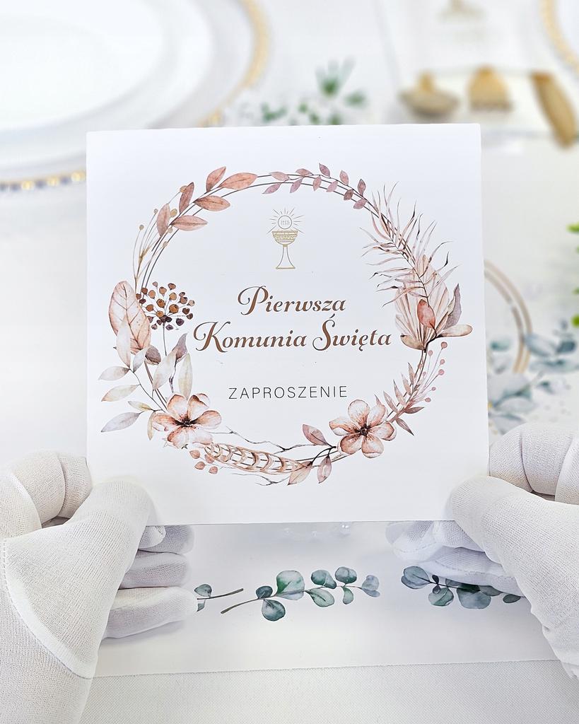 Boho Communion Invitations 1 Piece