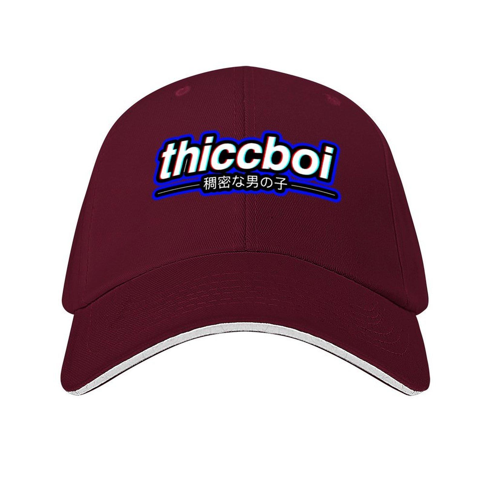 Thicc Boi (Blue) Baseball Cap Hat Unisex Luxury New In Hat Funny hats dad hat Baseball For Unisex Womens