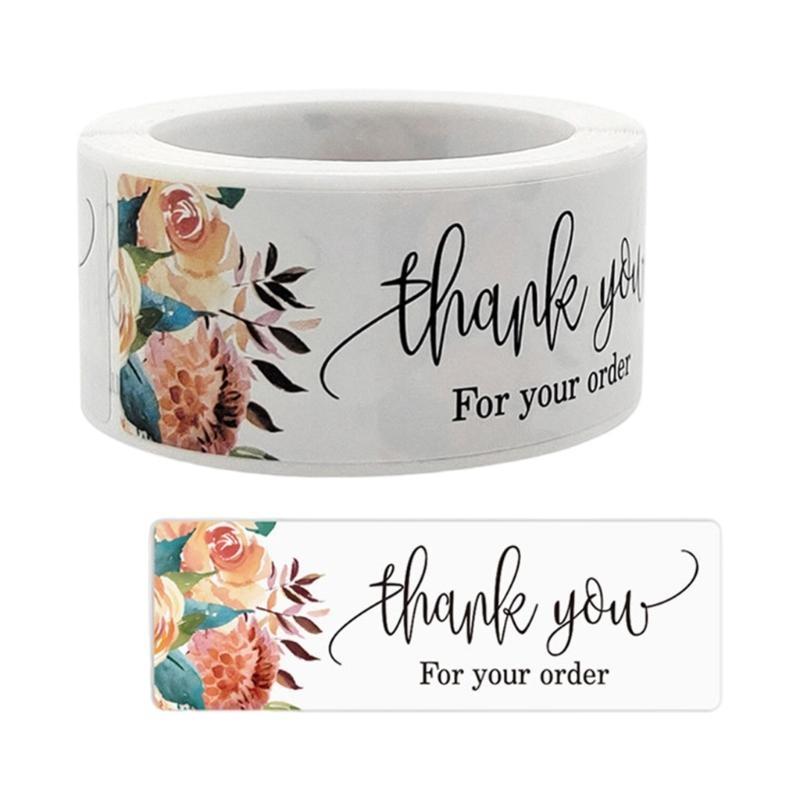 120Pcs/Roll Thank You Sticker Roll for Gift Wrapping and Envelope Sealing
