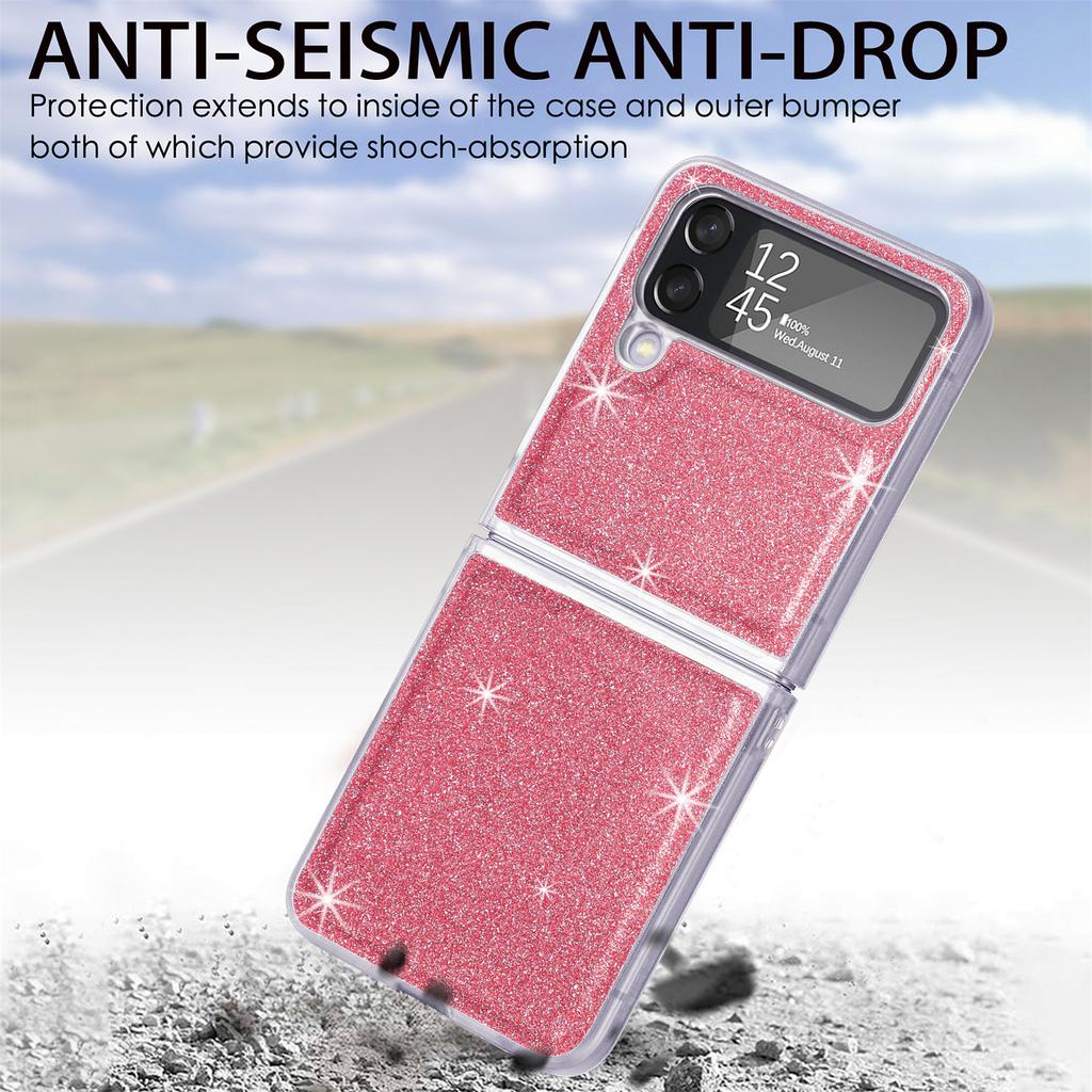 Anti -Sweat Folding Design Bling Case For Samsung Galaxy Z Flip4 Flip 4 5g Flip3 Flip 3 Non -Fingerprint Funda Zflip4 Cases