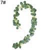 Couronne d'eucalyptus artificielle, plantes vertes, vignes pour décoration de jardin de mariage à domicile