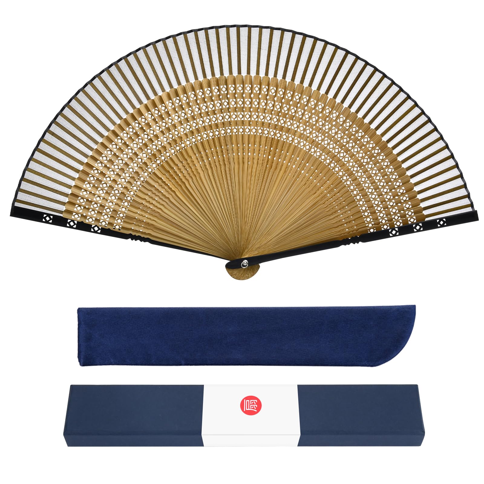 

Ganve Складной Сделано из Прочного и Премиального Поставляется с Сумкой и Подарком и Складной Идеально для Летнего Дня Фестиваля Фейерверков Юката Кимоно Лето