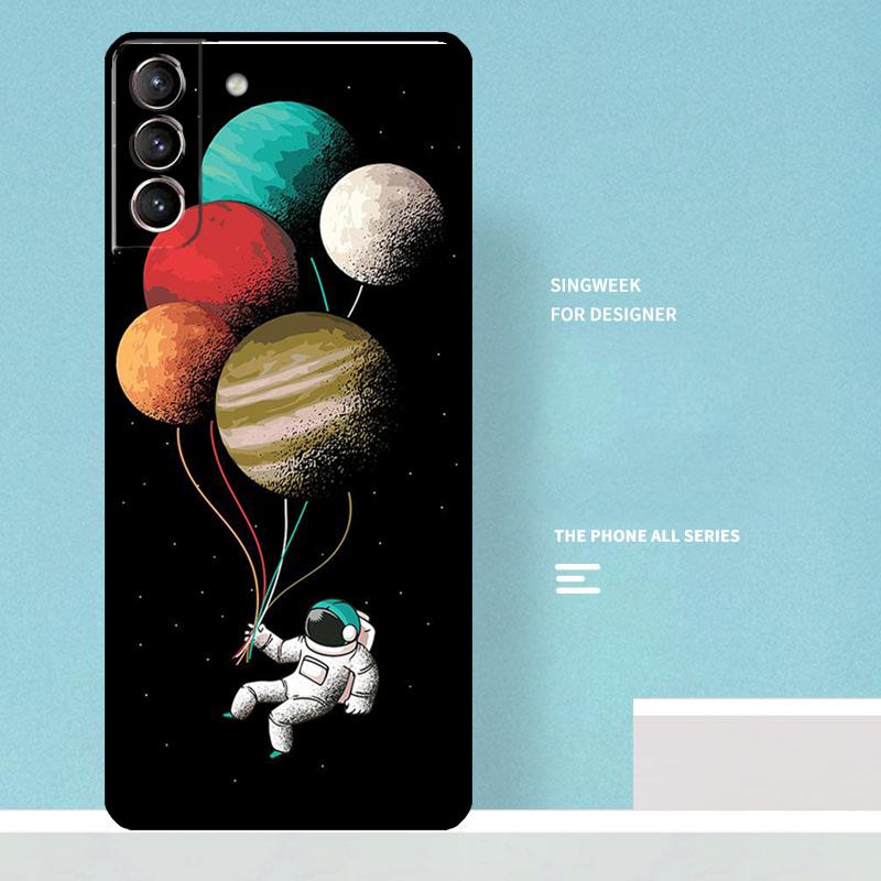 Astronaut Balloons Stars Space Planet Case For Samsung Galaxy S25 Ultra S25 FE S20 S21 S22 S23 Plus S9 S10 S24 Ultra Phone Cover