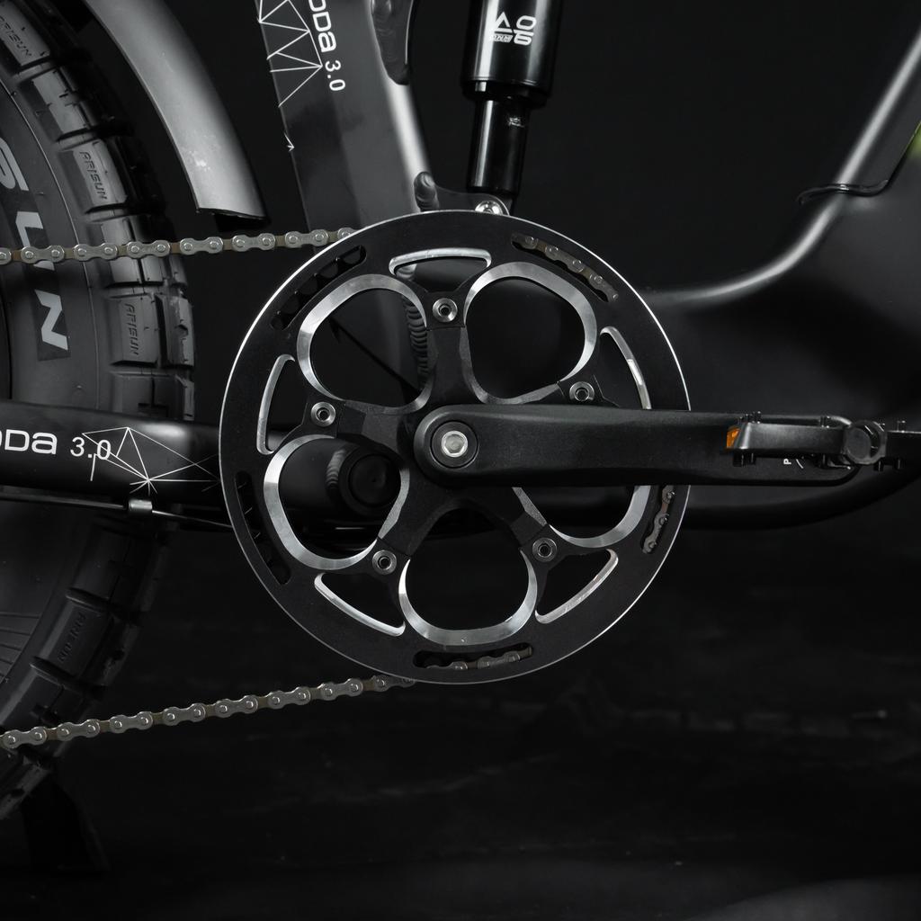 CYRUSHER  Kommoda 3.0 48V 250W Electric Bike with 7-Speed Shimano, 110KM Range, 150KG Payload - 20" Fat Tires, Hydraulic Disc Brakes