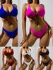 2024 Stylish Solid Color Triangle Bikini - Sexy Women's Swimwear