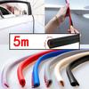 5M Car Door Anti Collision Strip with Steel Disc Bumper Trim Edge Scratch Protector Strip Sealing Guard Styling Car Decor
