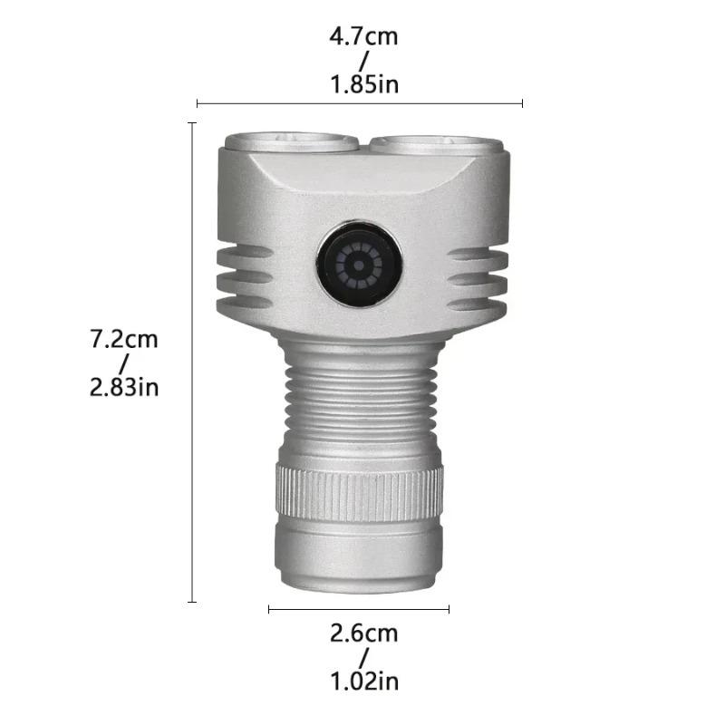 

Мини-фонарик TYPE-C Перезаряжаемый Портативный Встроенный аккумулятор Маленький фонарь с 4 режимами освещения Кемпинг Аварийные фонарики Short silver, No battery