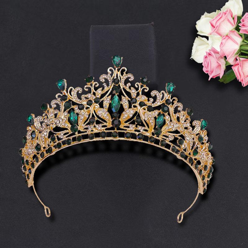 Crystal Bridal Crown Wedding Dress Accessories Baroque Model Catwalk Women's Rhinestone Crown