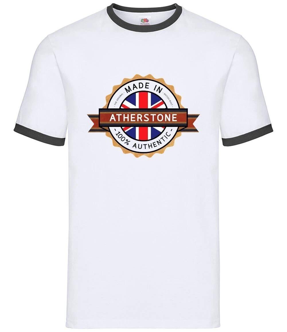 Made In Atherstone - Mens Ringer - Town Hometown Warwickshire Born XL