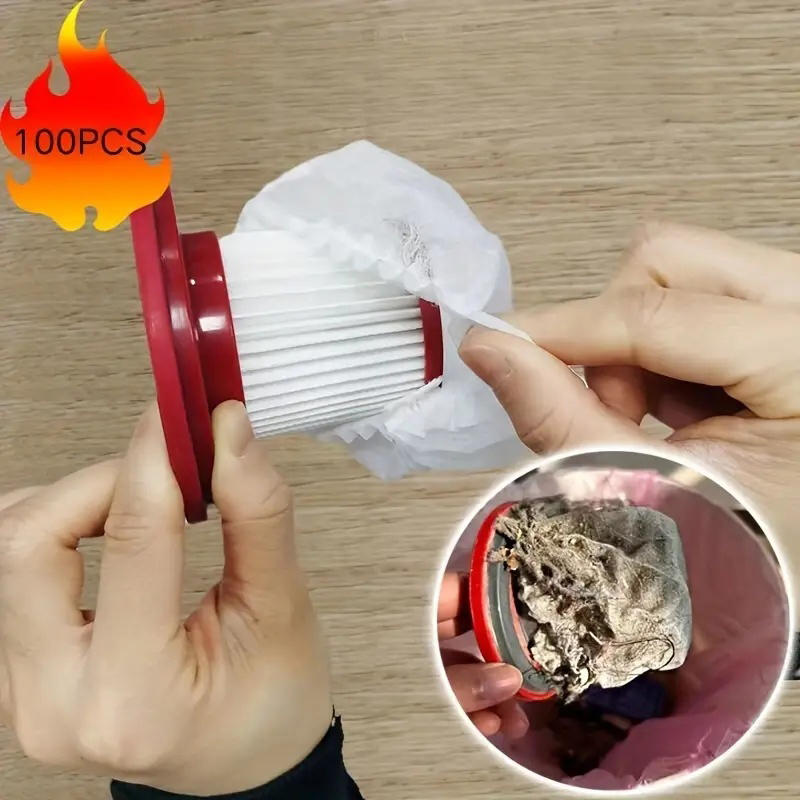 100 pcs disposable household vacuum cleaner filter durable mesh mesh dust collection filter cover vacuum cleaner accessories