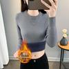 Women's Plus Velvet Warm Knit Sweater, High Collar, Long Sleeve, Thick Inner Layer - 2025 Autumn/Winter Collection
