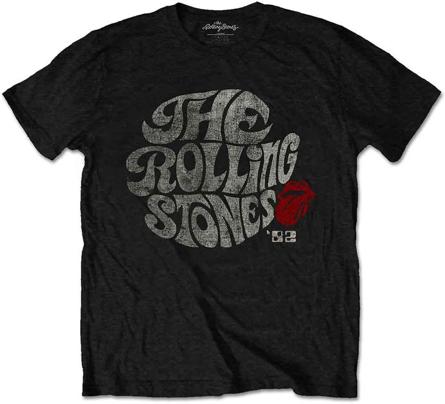 The Rolling Stones T Shirt Swirl Band Logo 82 Official Unisex Black S
