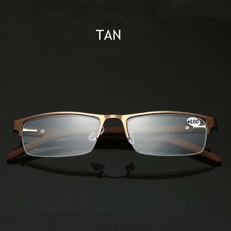 

Titanium Alloy Business Reading Glasses Non Spherical 12 Layer Coated Plus Lenses Men Farsighted Eyeglasses +1.0 +2.0 +3.0 +4.0 +1.5