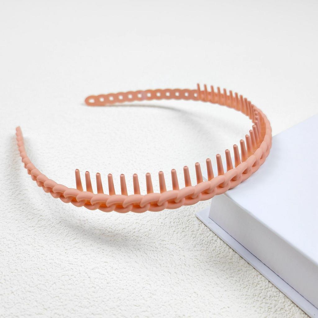 1PC Clip di capelli Colore smerigliato Fascia per donna Fascia antiscivolo Denti Semplice pressione Fascia per il viso Accessori per capelli