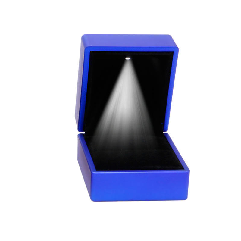 Luxury Bracelet Box Square Wedding Pendant Ring Case Jewelry Gift Box with LED Light for Proposal Engagement Wedding