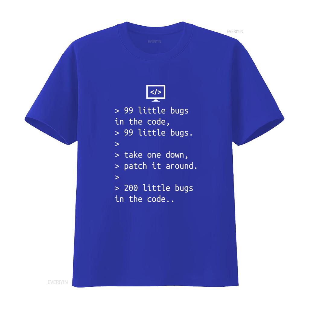 99 Little Bugs In the Code Programmer Coding Funny T Shirt M2048 Vintage Washed Streetwear Fashion Designer Clothes Unisex