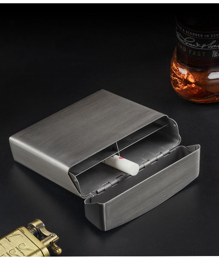 Stainless Steel 4-Section King-Size Cigarette Case with Metal Dividers - Heavy Duty for Men
