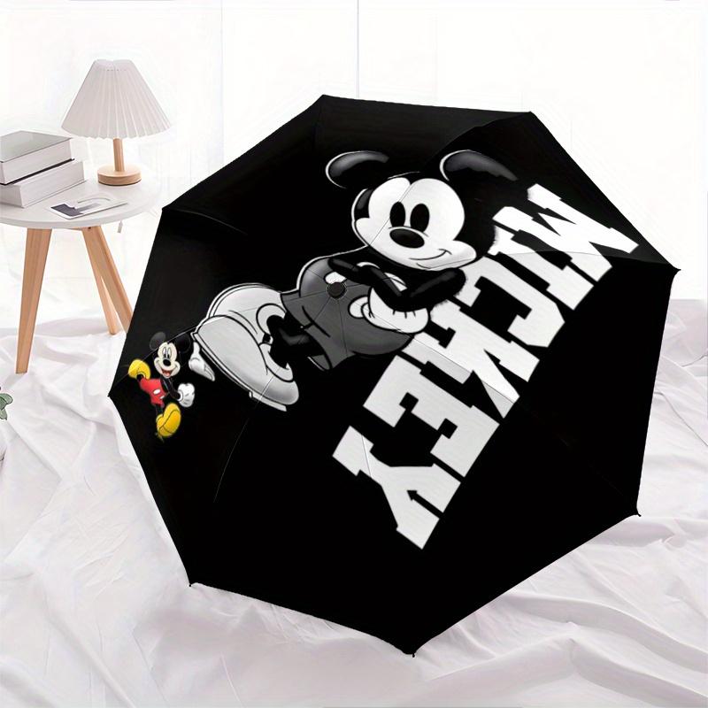 

1pc Cool Mickey Mouse Pattern Umbrella, Fashionable, Personalized, High-Value Folding Umbrella, a Must-Have for Summer, 8-Rib Durable Iron F
