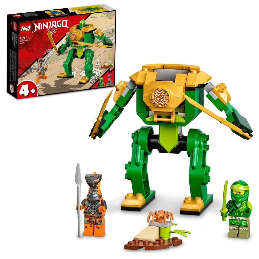 LEGO Ninjago Costum Mech Ninja al lui Lloyd 71757, Jucărie, Blocuri de Construcție, Cadou, Robot, Ninja, Băieți, Peste 4 Ani