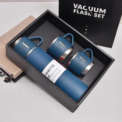 Isolierbecher-Geschenkset aus Edelstahl 304 mit drei Deckeln - Kundenspezifisches Logo verfügbar