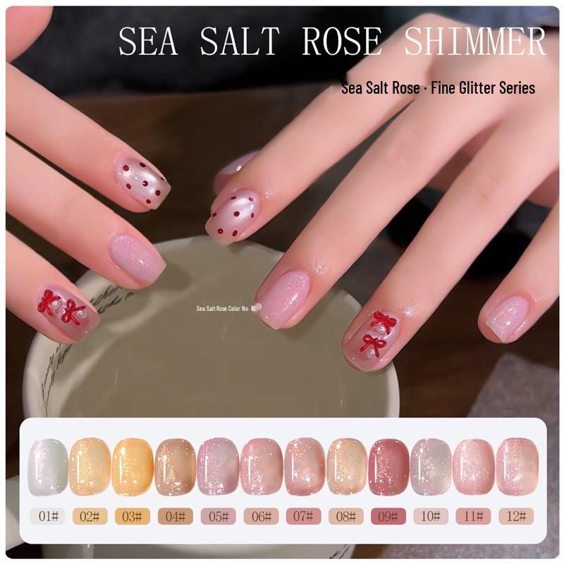 2025 Versatile Iridescent Pearlescent Glitter Nail Gel - High Density Super Sparkle for Nail Art