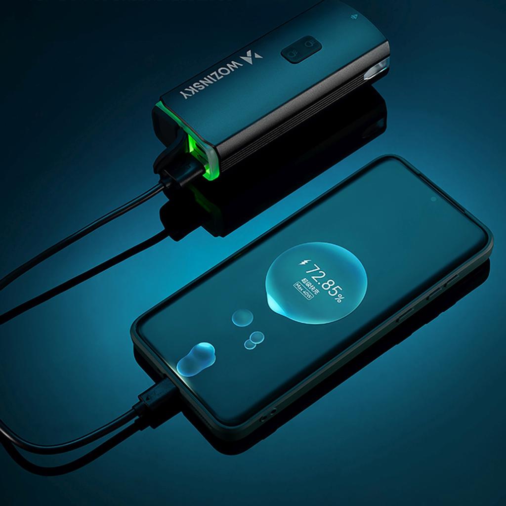 Front Bike Light with USB-C Cable 3000 lm - Black