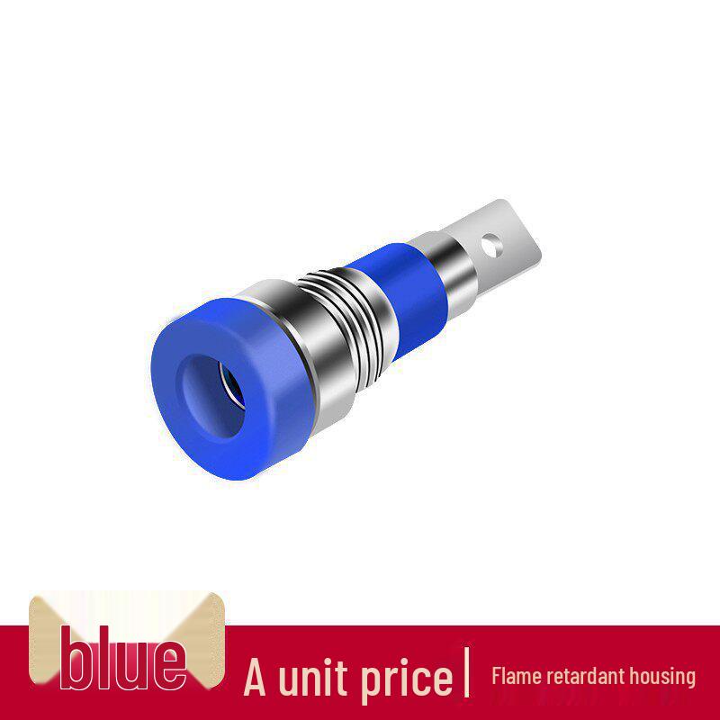 4mm Banana Plug Socket, 8mm Panel Mount Brass Terminal Post синий