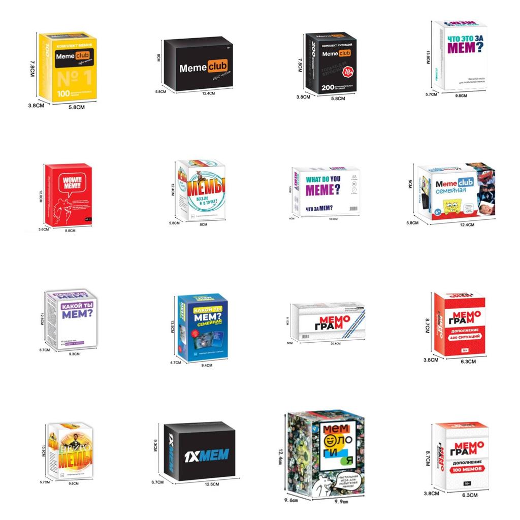 Russian Meme Club Board Game With Card Decks For Family Fun And Strategy Play