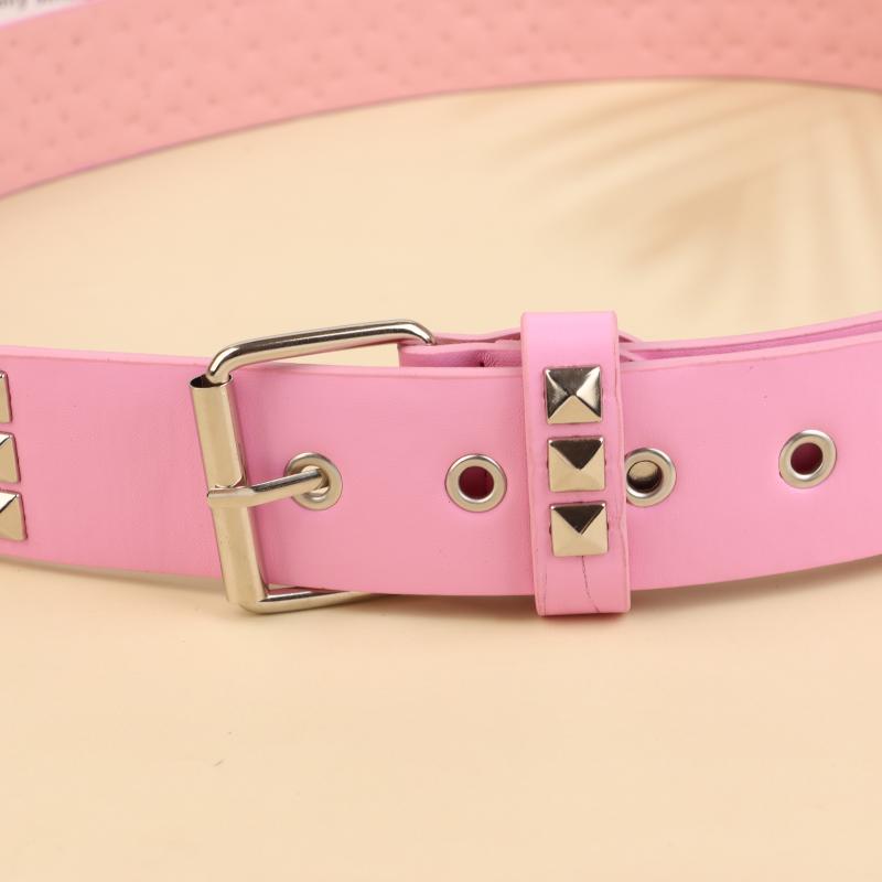 Buckle Belt Metal Vintage Men Women Belt Pu Leather Waistband Jeans Pants Decorative Belt