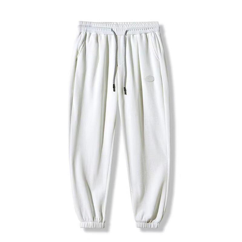 

Мужские вафельные джоггеры весна/осень 2024 - трендовый свободный крой XL