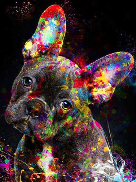 

Алмазная живопись собака лев черный цветной полный квадрат круглая вышивка мозаика животные домашний декор Full Round 20x30CM