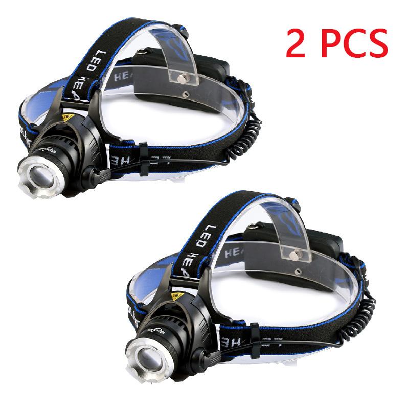 ZK20 Rechargeable Waterproof Flashlight Zoomable 3 Modes LED Head Lamp Work LED Helmet Flash Light Torch Flashlight