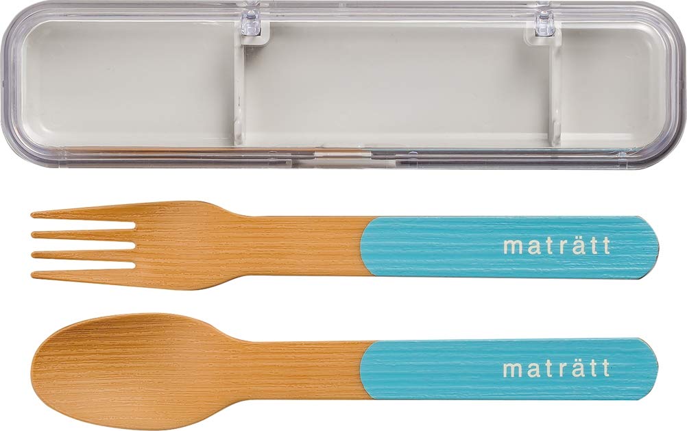 

Masakazu Made in Japan Antibacterial Cutlery Mattratt Blue Set, Woodgrain, 18cm, синий