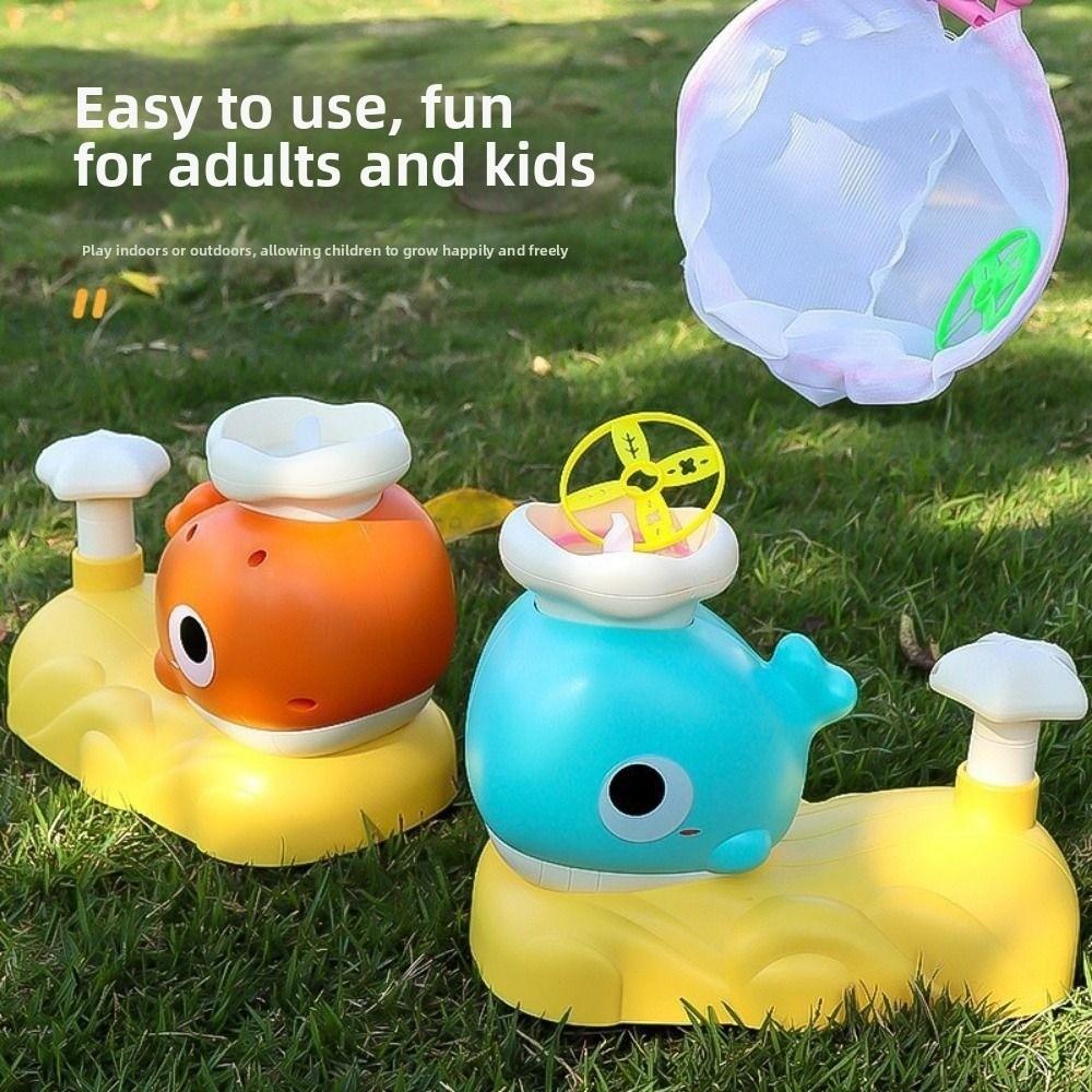 Foot Launcher Whale Jet Propulsion Toy Soaring Propeller Flying disc launcher  Children Toy