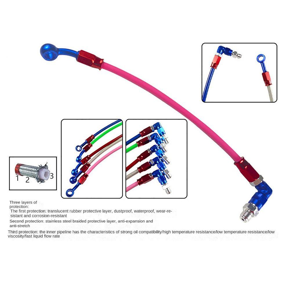 Retrofitting Brake Hose Line 90° Motorcycle Hydraulic Tube Useful Brake Oil Line  Universal