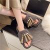 Niche Platform Slippers Women's Outer Wear 2025 New Mori Retro Style with Skirt Shoes French High-end One-word Drag