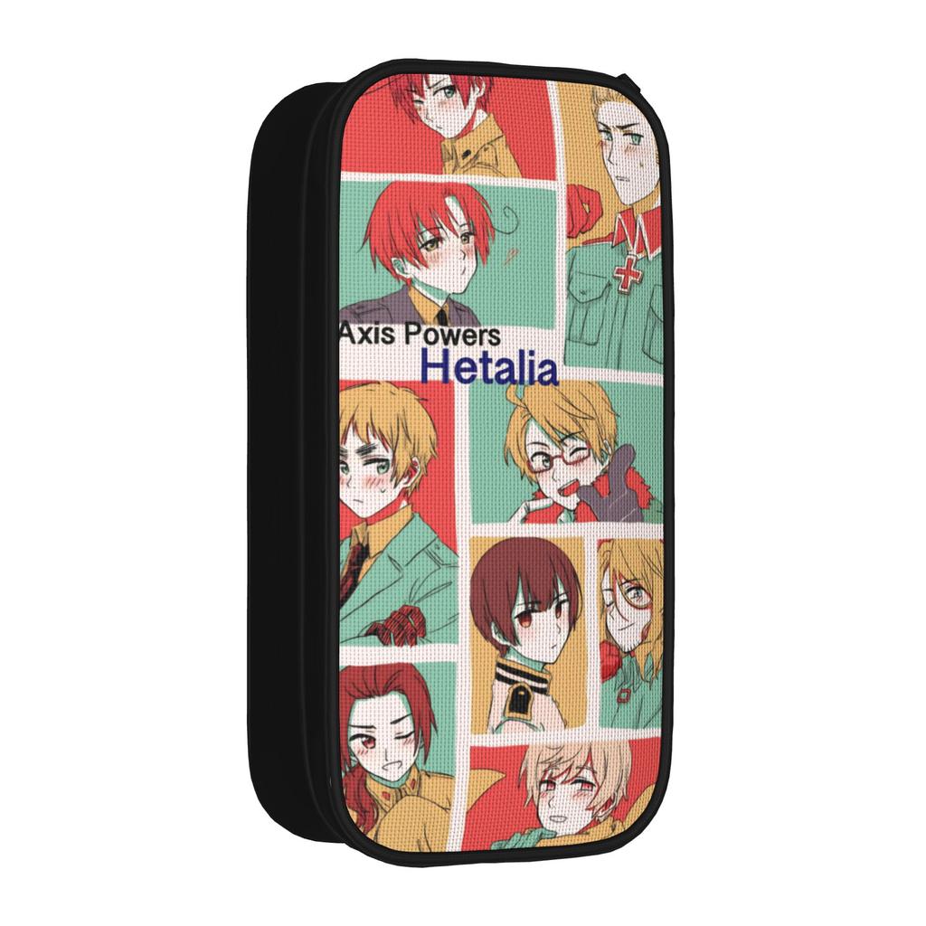Hetalias Axis Powers Accessories Pen Box Large-capacity Kids Pencil Bag Birthday Gift